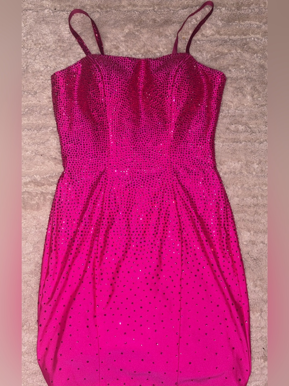 Hot pink sparkly dress